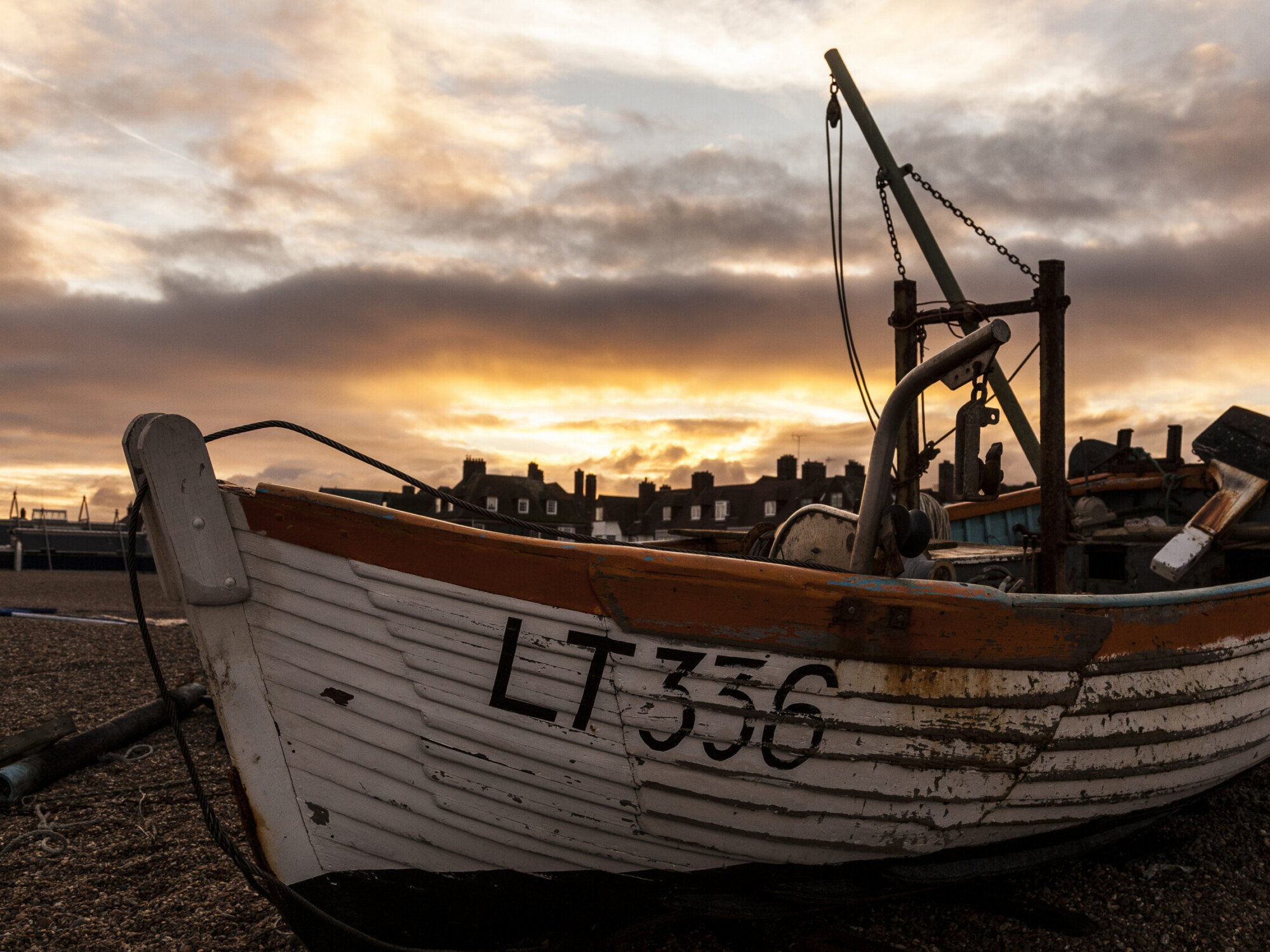 Boat on aldeburgh beach, suffolk